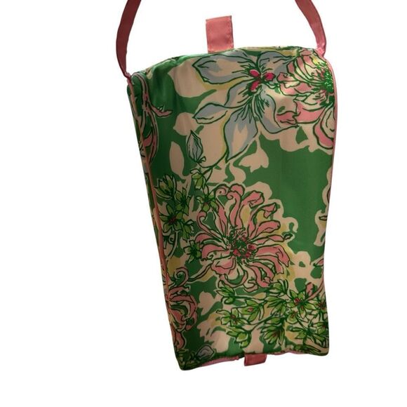 Lilly Pulitzer Floral Print Pink Accents Shoe Bag Spearmint Blossom Views GWP - Picture 7 of 10